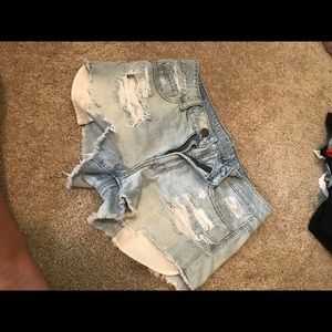 American eagle high rise jean shorts